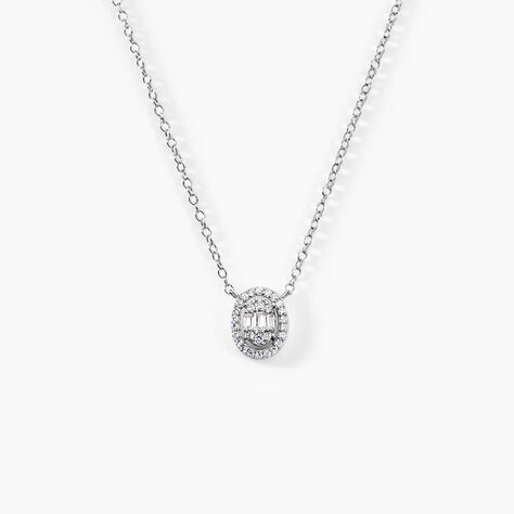 Collier Baroque Party Argent Blanc Oxyde De Zirconium - Colliers fantaisie Femme | Histoire d’Or