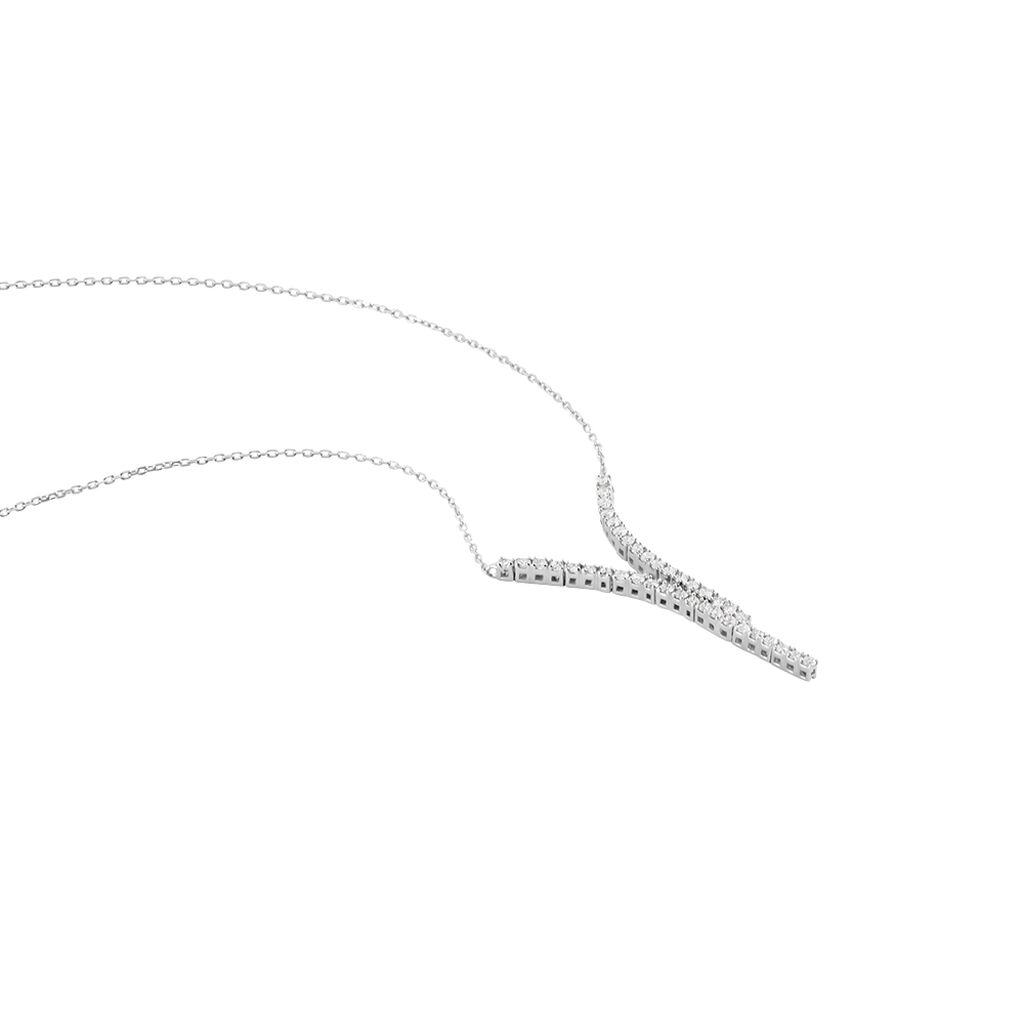 Collier Moscovado Or Blanc Diamant Synthétique - Colliers Femme | Histoire d’Or