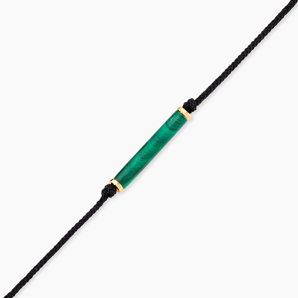 Bracelet Irving Or Jaune Malachite - Bracelets cordon Unisex | Histoire d’Or