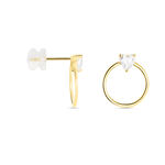 Cr&eacute;oles Kip Or Jaune Oxyde De Zirconium - Boucles d'oreilles cr&eacute;oles Femme | Histoire d&rsquo;Or