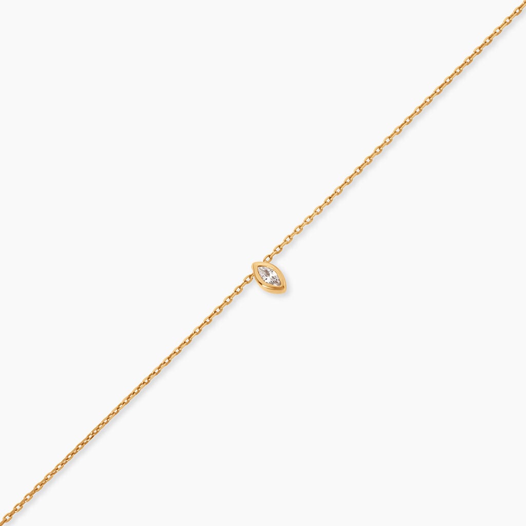Bracelet Steffie Plaqu&eacute; Or Jaune Oxyde De Zirconium - Bracelets Femme | Histoire d&rsquo;Or