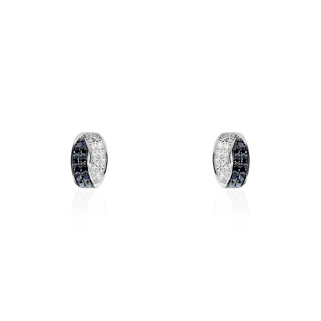 Boucles D'oreilles Puces Urania Or Blanc Diamant - Clous d'oreilles Femme | Histoire d&rsquo;Or