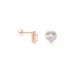 Boucles D'oreilles Puces Calvi Argent Rose Oxyde De Zirconium - Boucles d'oreilles fantaisie Femme | Histoire d’Or