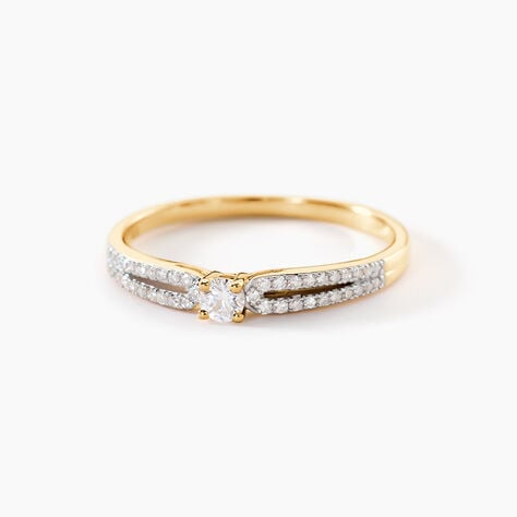Bague Solitaire Katalina Or Jaune Diamant - Bagues solitaires Femme | Histoire d&rsquo;Or