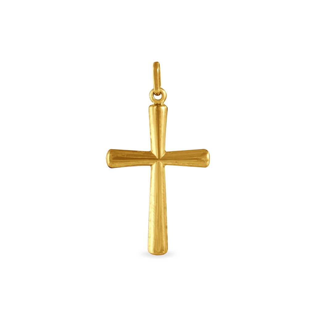 Pendentif Corantin Croix Or Jaune - Pendentifs Bapt&ecirc;me Famille | Histoire d&rsquo;Or