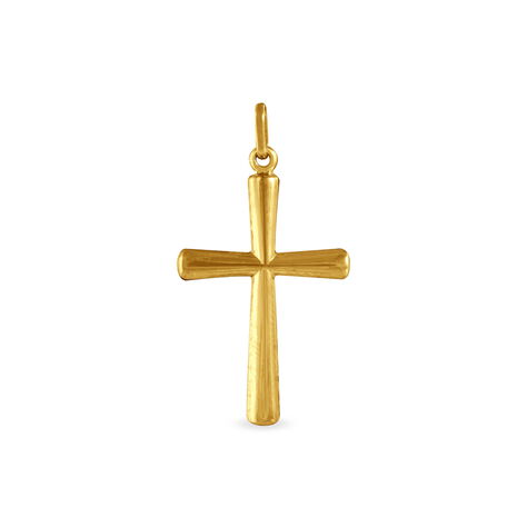 Pendentif Corantin Croix Or Jaune - Pendentifs Bapt&ecirc;me Famille | Histoire d&rsquo;Or