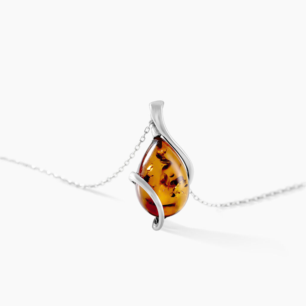 Collier Wahiba Argent Blanc Ambre - Colliers fantaisie Femme | Histoire d’Or