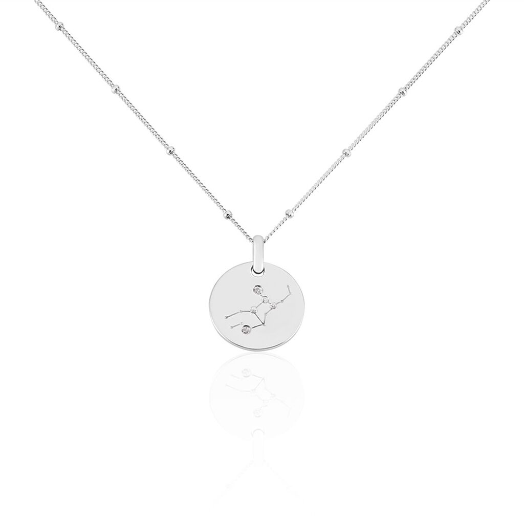 Collier Astr Argent Oxydes De Zirconium