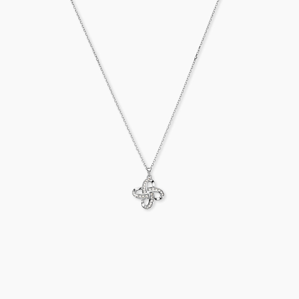 Collier Leonille Or Blanc Diamant - Colliers Femme | Histoire d&rsquo;Or