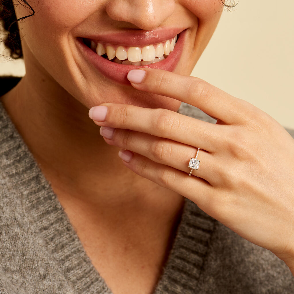Bague Solitaire Or Jaune Beline Oxyde De Zirconium - Bagues solitaires Femme | Histoire d’Or