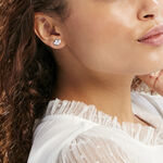 Boucles D'oreilles Puces Flamen Argent Blanc Oxyde De Zirconium - Boucles d'oreilles fantaisie Femme | Histoire d&rsquo;Or