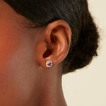 Boucles D'Oreilles Puces Munira Or Jaune Am&eacute;thyste Oxyde De Zirconium - Clous d'oreilles Femme | Histoire d&rsquo;Or