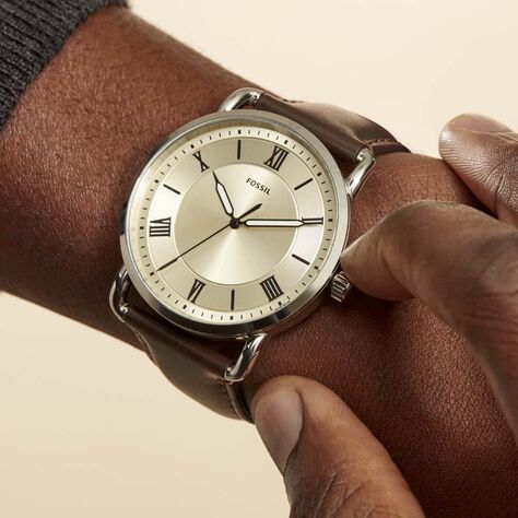 Montre Fossil Copeland Creme - Montres Homme | Histoire d’Or