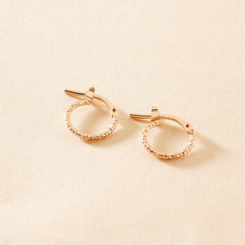 Créoles Valentine Argent Rose - Boucles d'oreilles créoles Femme | Histoire d’Or