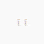 Boucles D'oreilles Puces Youssa Barrettes Or Jaune Oxyde De Zirconium - Clous d'oreilles Femme | Histoire d&rsquo;Or