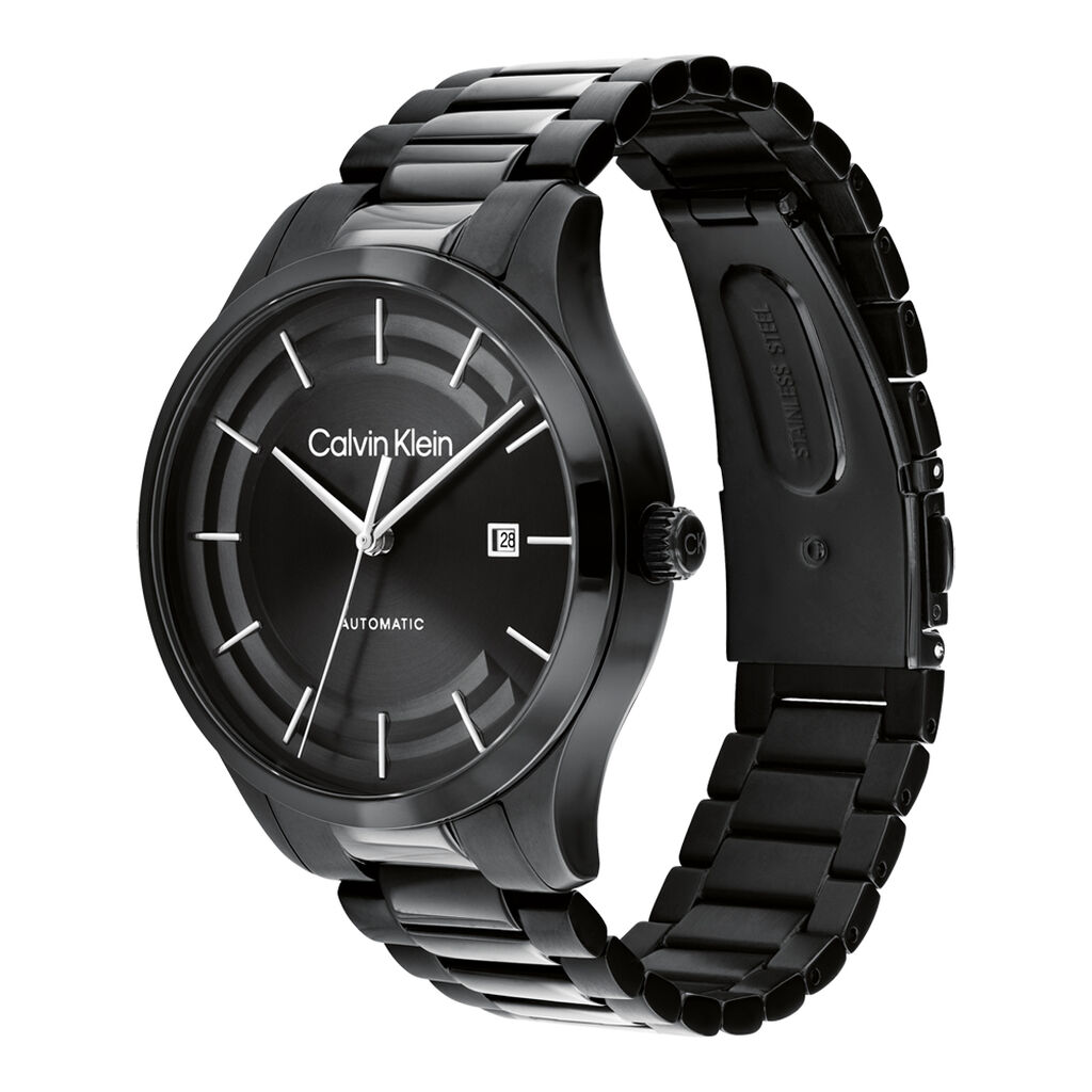 Montre Calvin Klein Iconic Automatic Noir - Id&eacute;es cadeaux Homme | Histoire d&rsquo;Or
