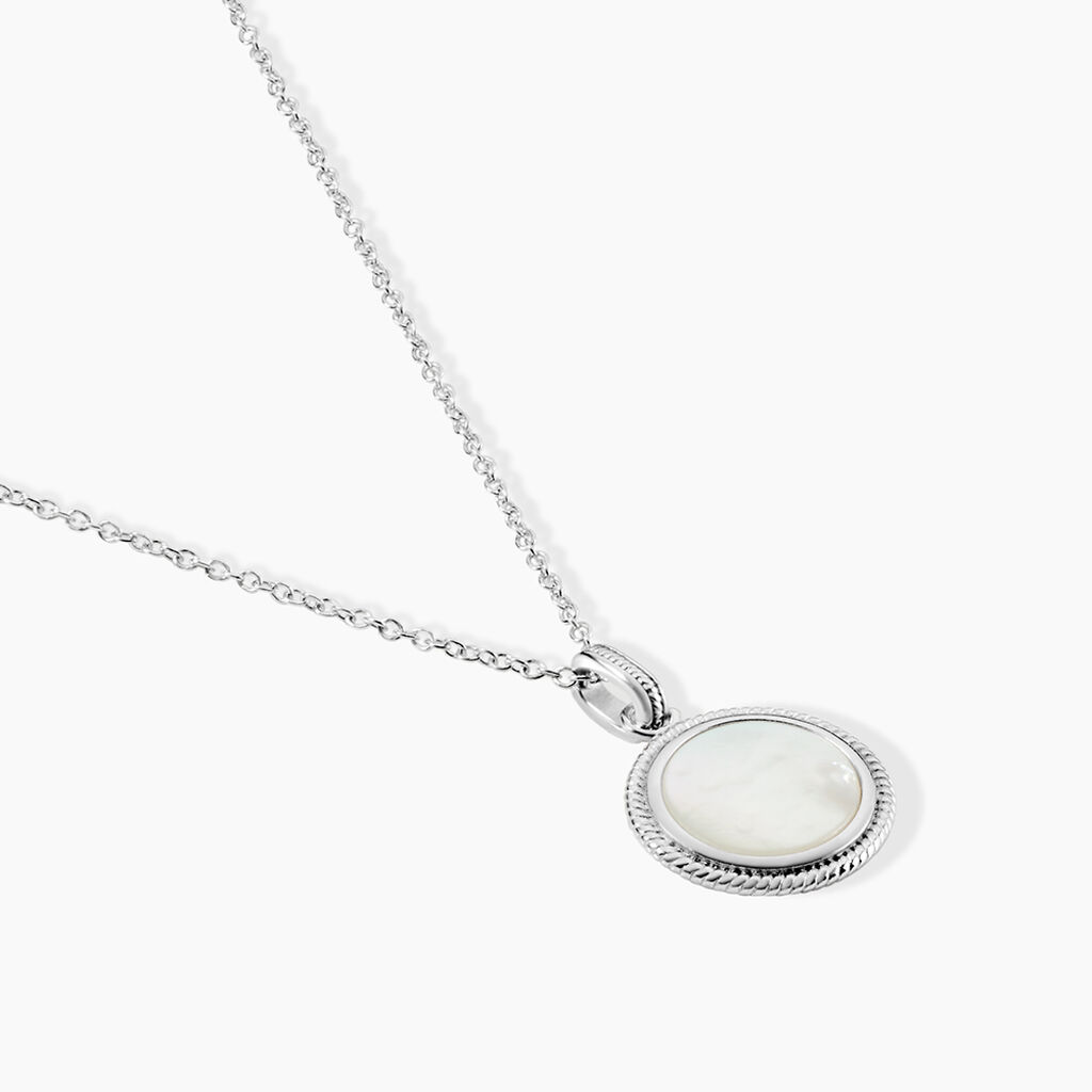 Collier Zea Argent Blanc Nacre - Colliers fantaisie Femme | Histoire d’Or