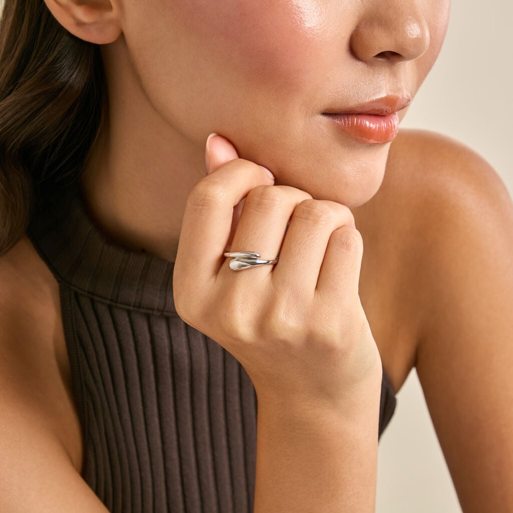 Bague Moonlight Argent Blanc - Bagues fantaisie Femme | Histoire d&rsquo;Or