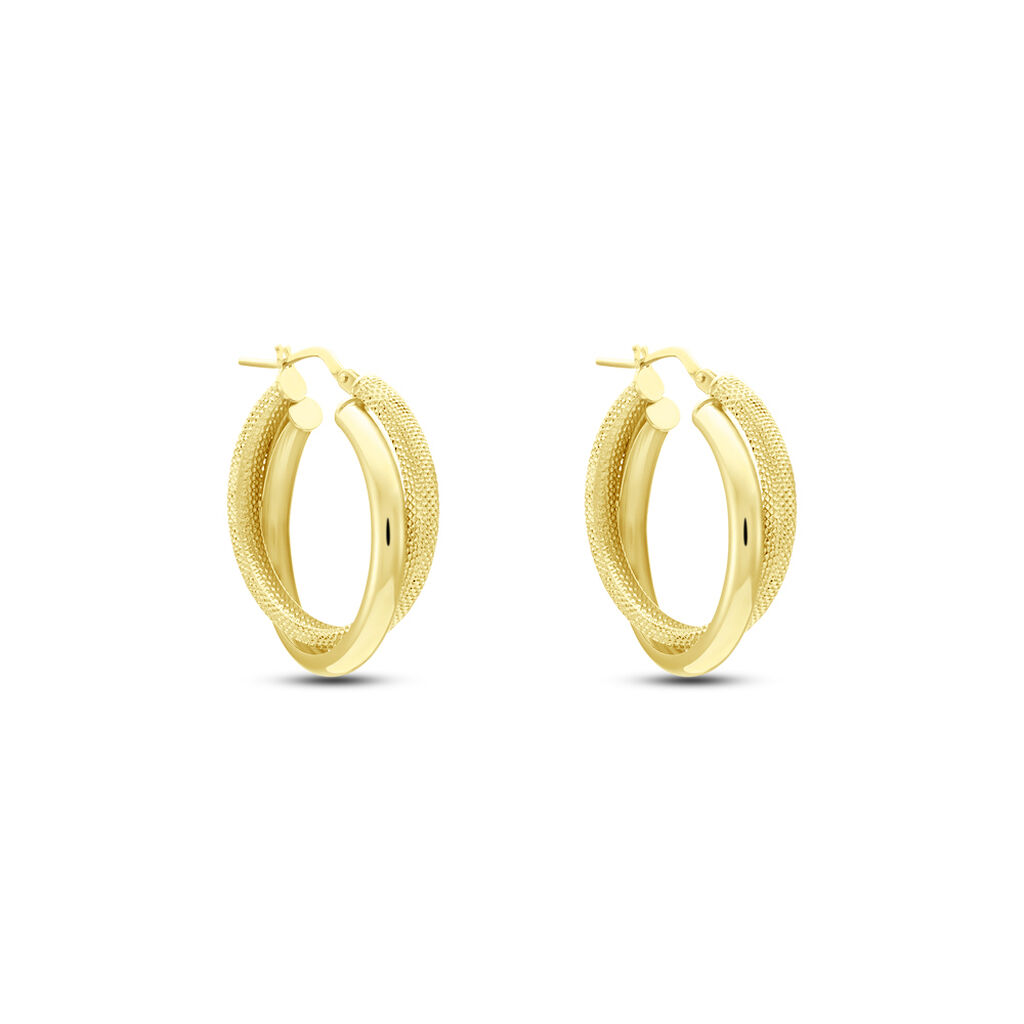 Créoles Orthys Or Jaune - Boucles d'oreilles créoles Femme | Histoire d’Or