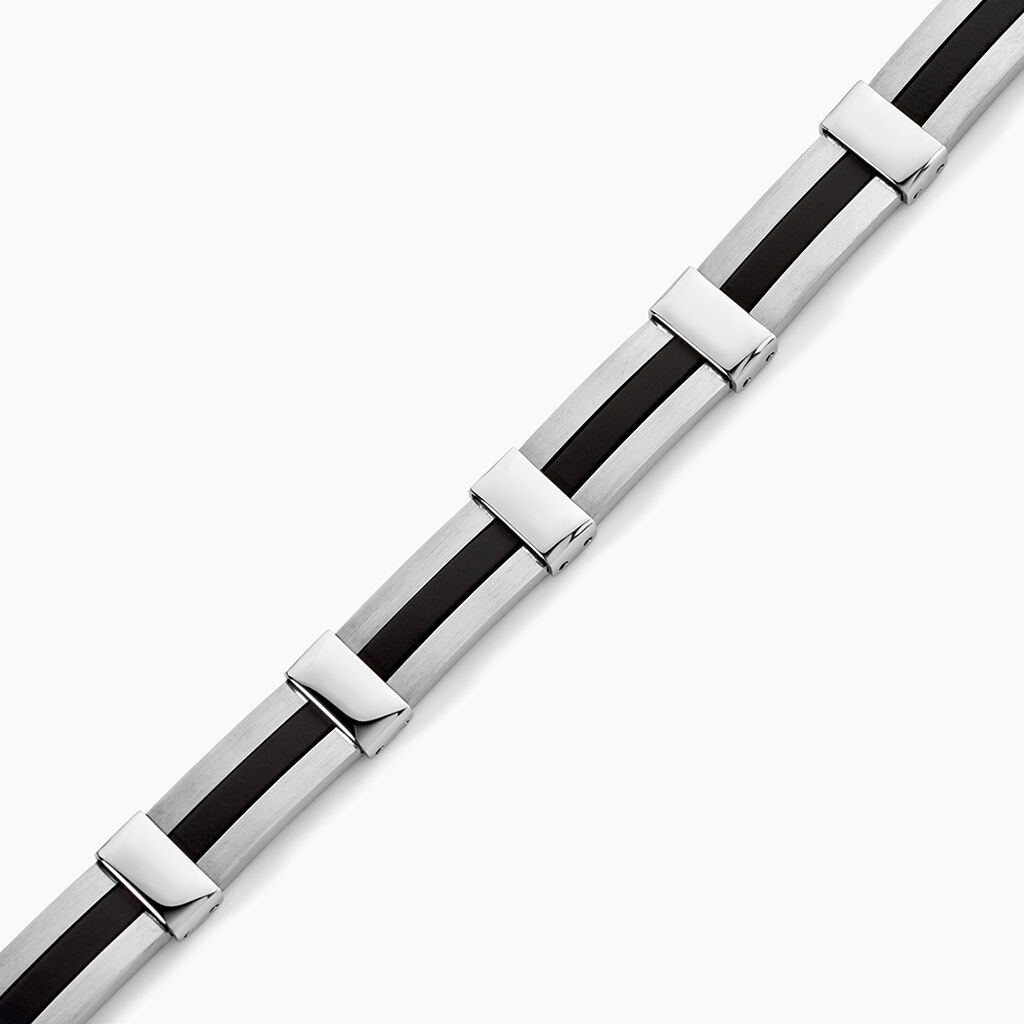 Bracelet Rene Acier Blanc - Bijoux sans pierre Homme | Histoire d&rsquo;Or