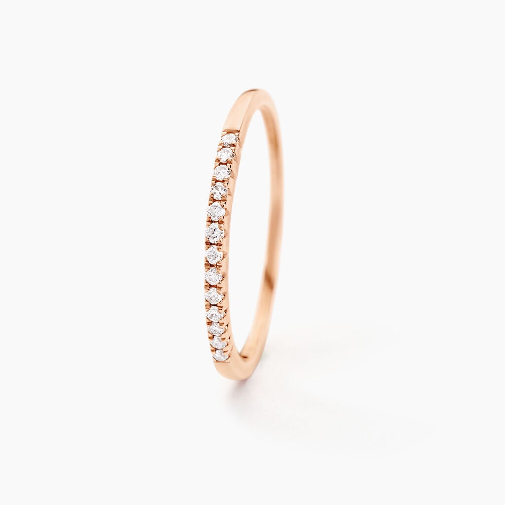 Alliance Pristina Or Rose Diamant - Bijoux Femme | Histoire d&rsquo;Or