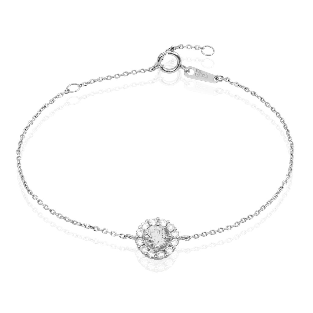 Bracelet Princess Argent Blanc Oxyde De Zirconium