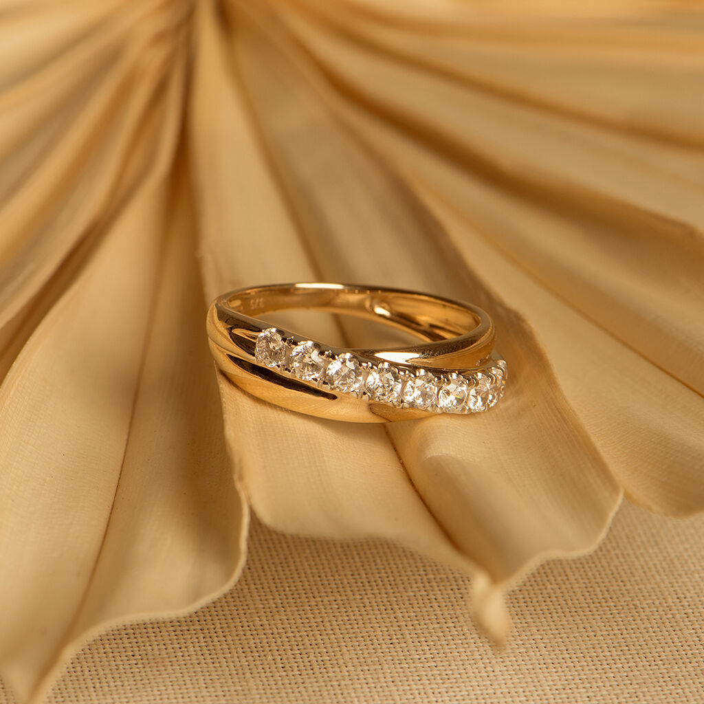 Bague Agostina Or Jaune Oxyde De Zirconium - Bagues avec pierre Femme | Histoire d&rsquo;Or