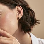 Boucles D'oreilles Puces Talisman Or Jaune Agate Diamant - Clous d'oreilles Femme | Histoire d&rsquo;Or