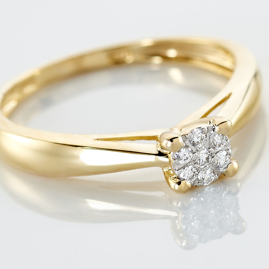Bague Solitaire Grace Or Jaune Diamant - Bagues solitaires Femme | Histoire d’Or