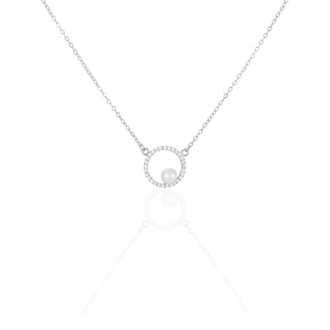 Collier Marthe Argent Blanc Perle De Culture Et Oxyde De Zirconium - Colliers fantaisie Femme | Histoire d’Or