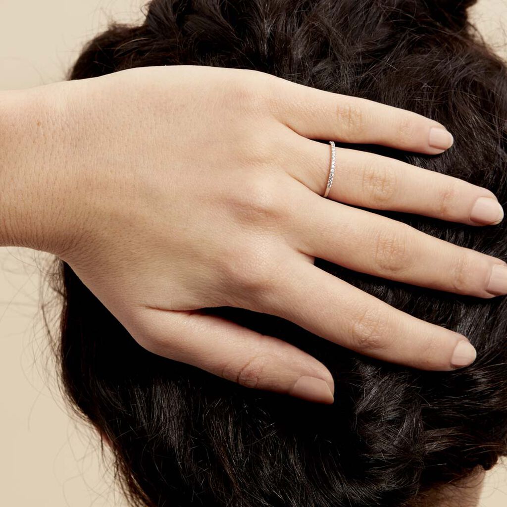 Bague Jaquelyn Argent Blanc Oxyde De Zirconium - Bagues avec pierre Femme | Histoire d’Or