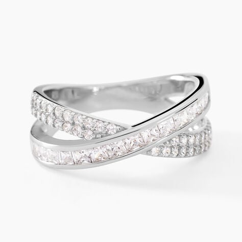 Bague Audon Argent Blanc Oxyde De Zirconium - Bagues avec pierre Femme | Histoire d&rsquo;Or