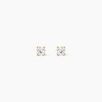 Boucles D'oreilles Puces One Or Jaune Diamants - Clous d'oreilles Femme | Histoire d&rsquo;Or