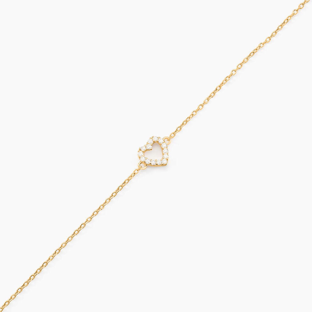 Bracelet Eufemia Or Jaune Oxyde De Zirconium - Bracelets Coeur Femme | Histoire d’Or