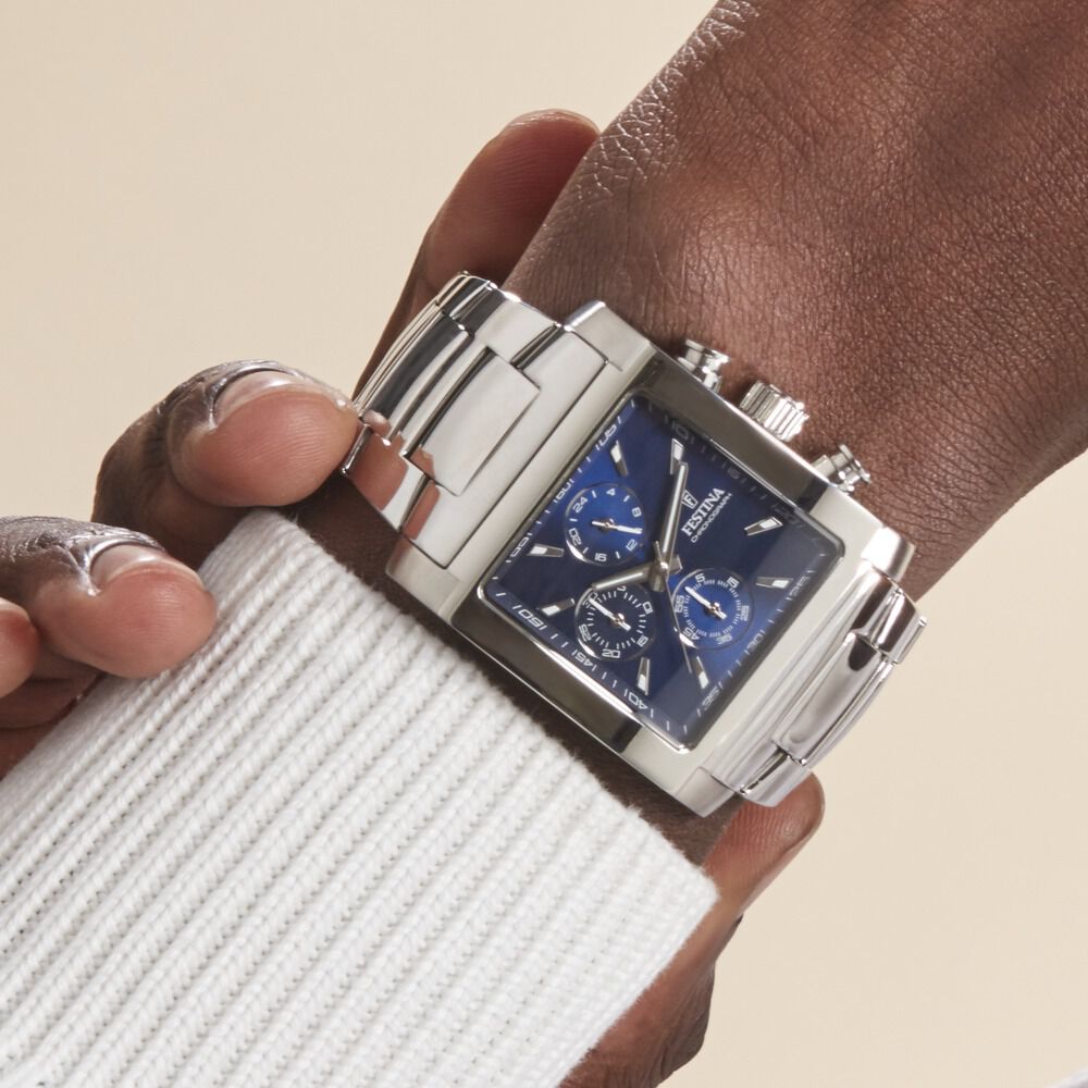 Montres Festina F20423 2 Acier Boucle d ployante simple Blanc