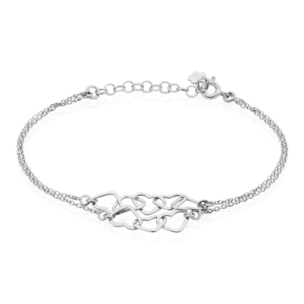 Bracelet Chiara Argent Blanc - Bracelets Coeur Femme | Histoire d’Or