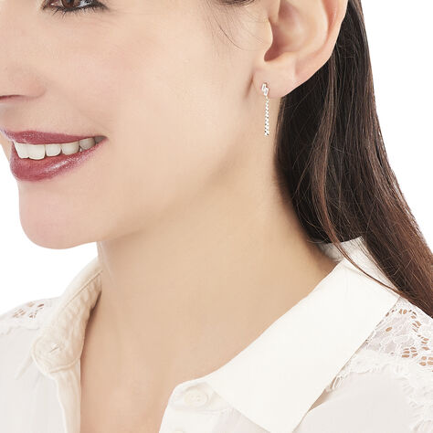 Boucles D'oreilles Pendantes Koulma Or Jaune Oxyde De Zirconium - Boucles d'oreilles pendantes Femme | Histoire d’Or