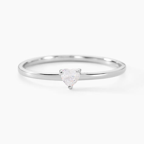 Bague Solitaire 1er Solitaire Argent Blanc Oxyde De Zirconium - Bagues solitaires Femme | Histoire d’Or