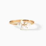 Bague Waouh Plaqu&eacute; Or Jaune Oxyde De Zirconium - Bagues avec pierre Femme | Histoire d&rsquo;Or