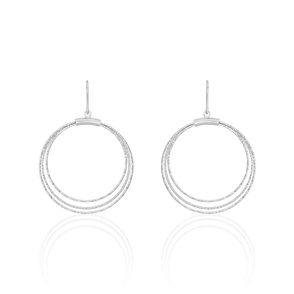 Boucles D'oreilles Pendantes Nadiona Argent Blanc - Boucles d'oreilles fantaisie Femme | Histoire d’Or