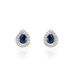 Boucles D'oreilles Puces Or Blanc Elheme Saphir - Clous d'oreilles Femme | Histoire d’Or