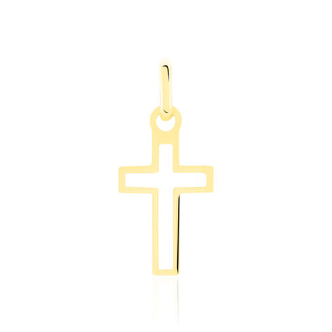 Pendentif Alyssa Croix Or Jaune - Pendentifs Baptême Famille | Histoire d’Or