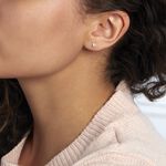 Boucles D'oreilles Puces Daria Coeur Or Jaune Oxyde - Clous d'oreilles Femme | Histoire d&rsquo;Or
