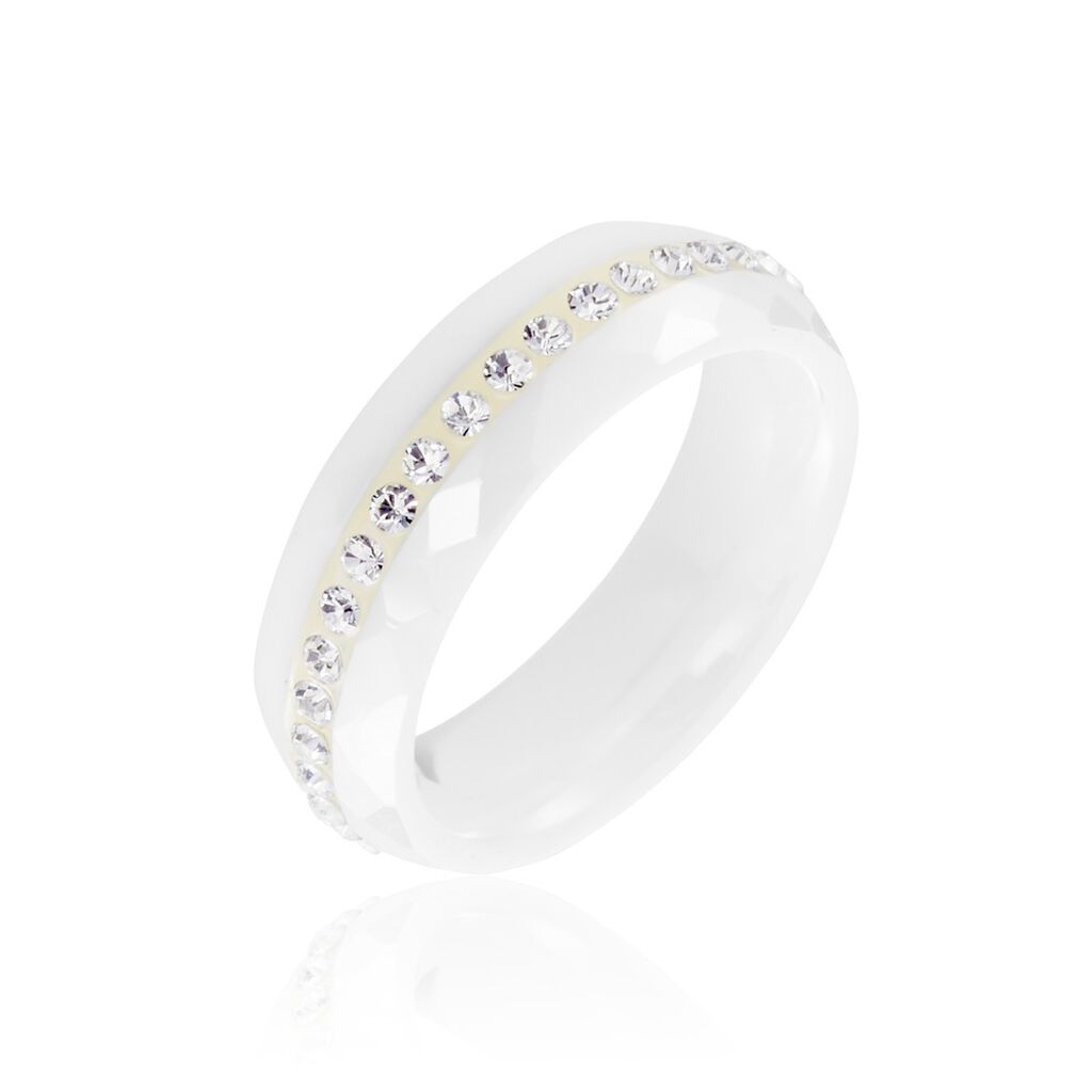 Bague Ceramik Design Ceramique Strass Et Céramique - Bagues avec pierre Femme | Histoire d’Or