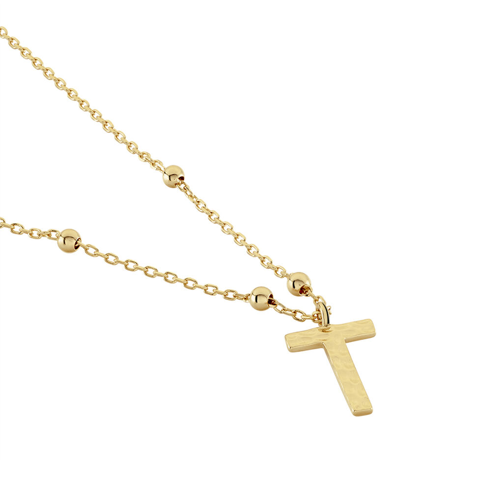 Collier Plaqué Or Jaune Lettra - Colliers fantaisie Femme | Histoire d’Or