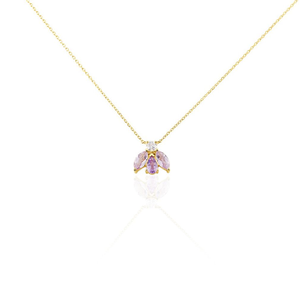 Collier Spring Or Jaune Améthyste Oxyde De Zirconium - Colliers Femme | Histoire d’Or