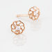 Boucles D'oreilles Puces Eleanor Fleur Or Rose Oxyde De Zirconium - Clous d'oreilles Femme | Histoire d’Or