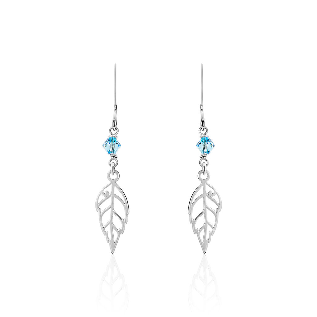 Boucles D'oreilles Pendantes Angelika Argent Blanc Pierre De Synthese - Boucles d'oreilles fantaisie Femme | Histoire d’Or