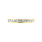 Demi-alliance Or  Jaune  Valentine Diamant Synthetique - Bijoux Femme | Histoire d&rsquo;Or