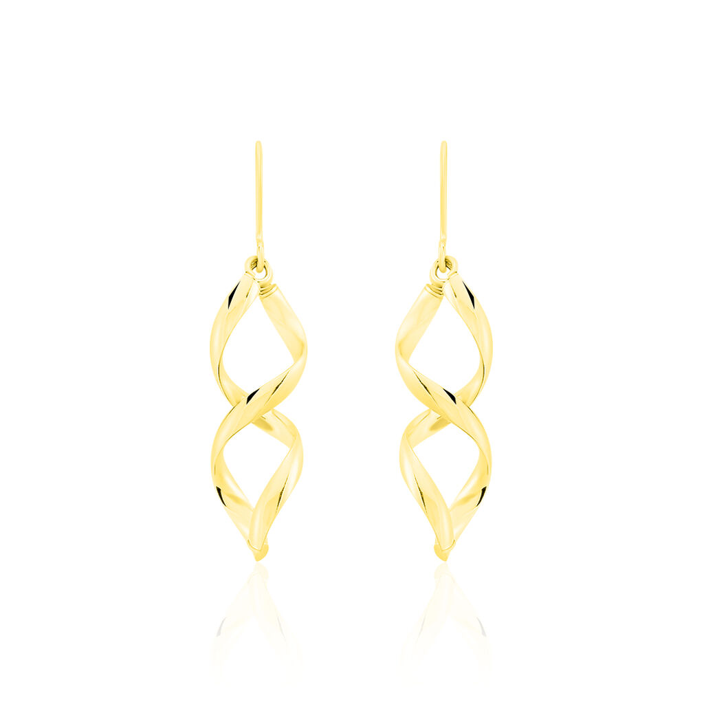 Boucles D’oreilles Pendantes Merone Vagues Or Jaune